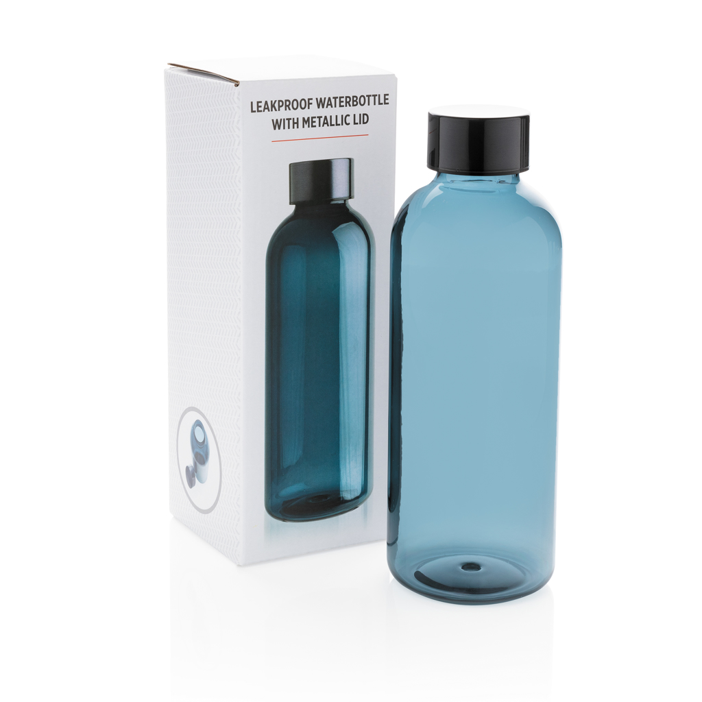Botella de agua estanca con tapa metálica