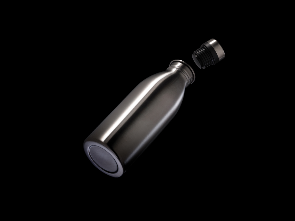 Botella de agua de lujo de acero inoxidable reciclado RCS