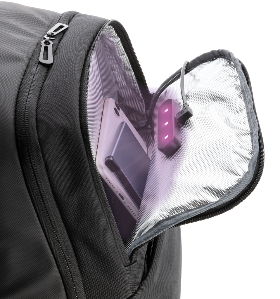 Mochila Swiss Peak con bolsillo esterilizador UV-C