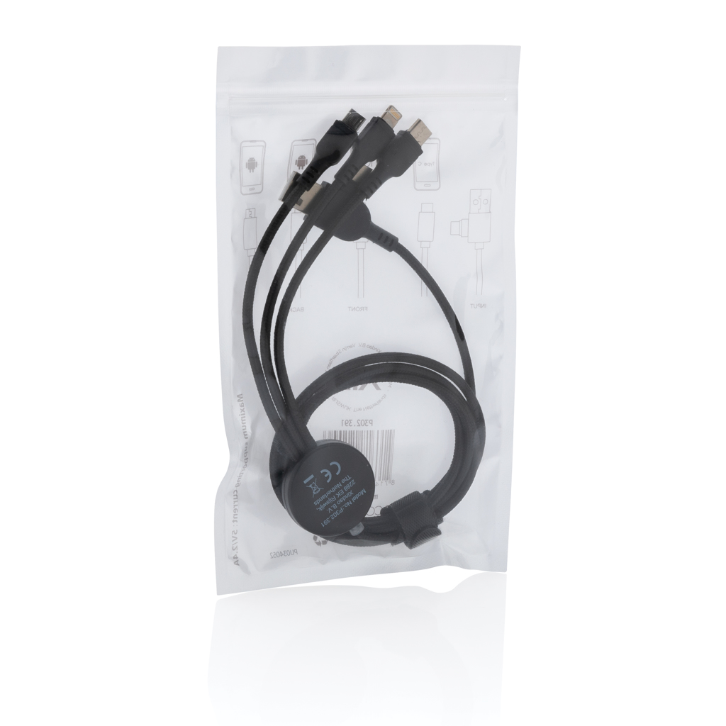 Cable 6 en 1 con logo iluminado