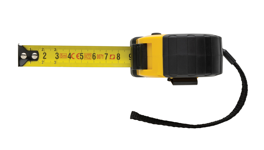 Flexómetro de plástico reciclado RCS 5M/19 mm con stop