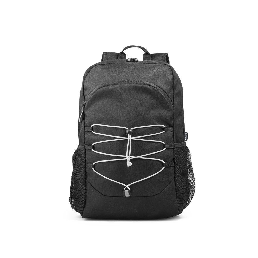 DELFOS BACKPACK. Mochila para portátil de 300D poliéster reciclado y 600D poliéster reciclado con elementos reflectantes