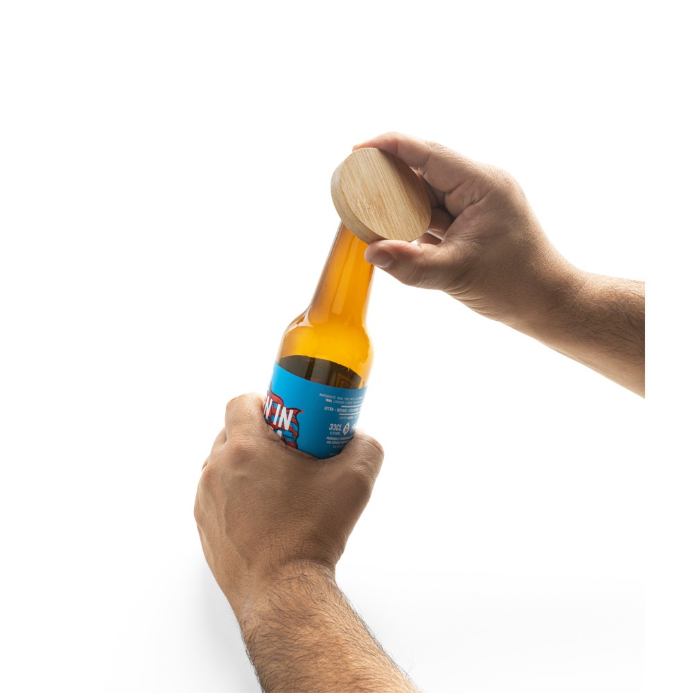 AMCHUR. Posavasos de bambú con desencapsulador