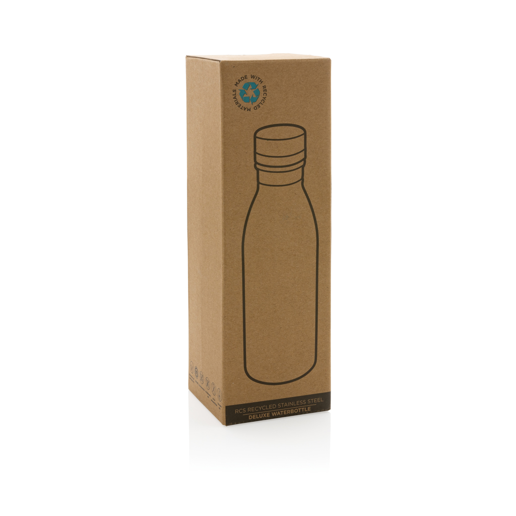 Botella de agua de lujo de acero inoxidable reciclado RCS