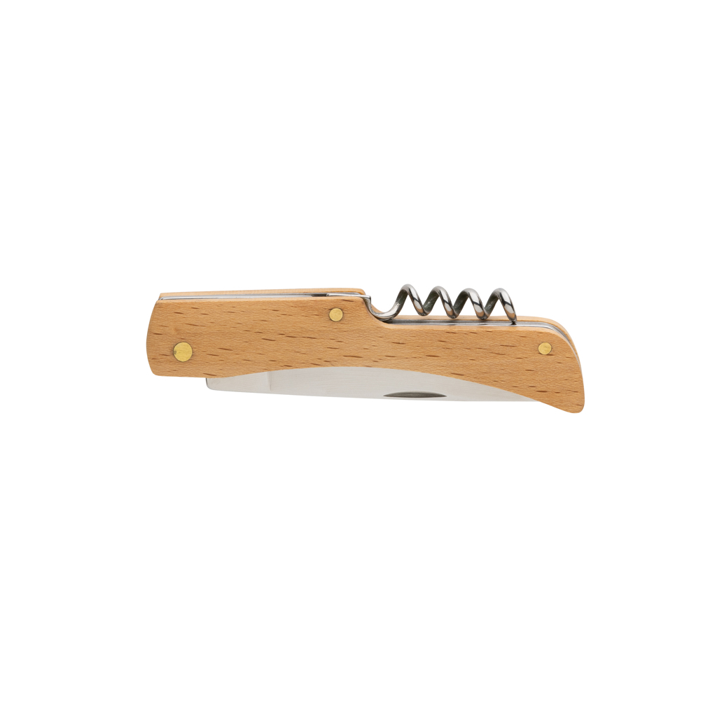 Navaja de madera con abrebotellas