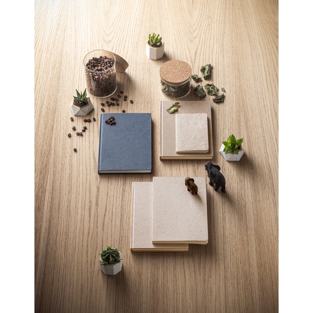 TEAPAD RIGID. Bloc de notas A5 con tapa dura hecho a partir de residuos de hojas de té (65%)