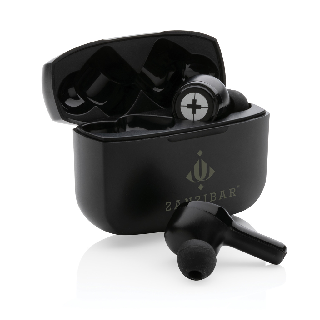 Auriculares RCS de plástico reciclado Swiss Peak ANC TWS