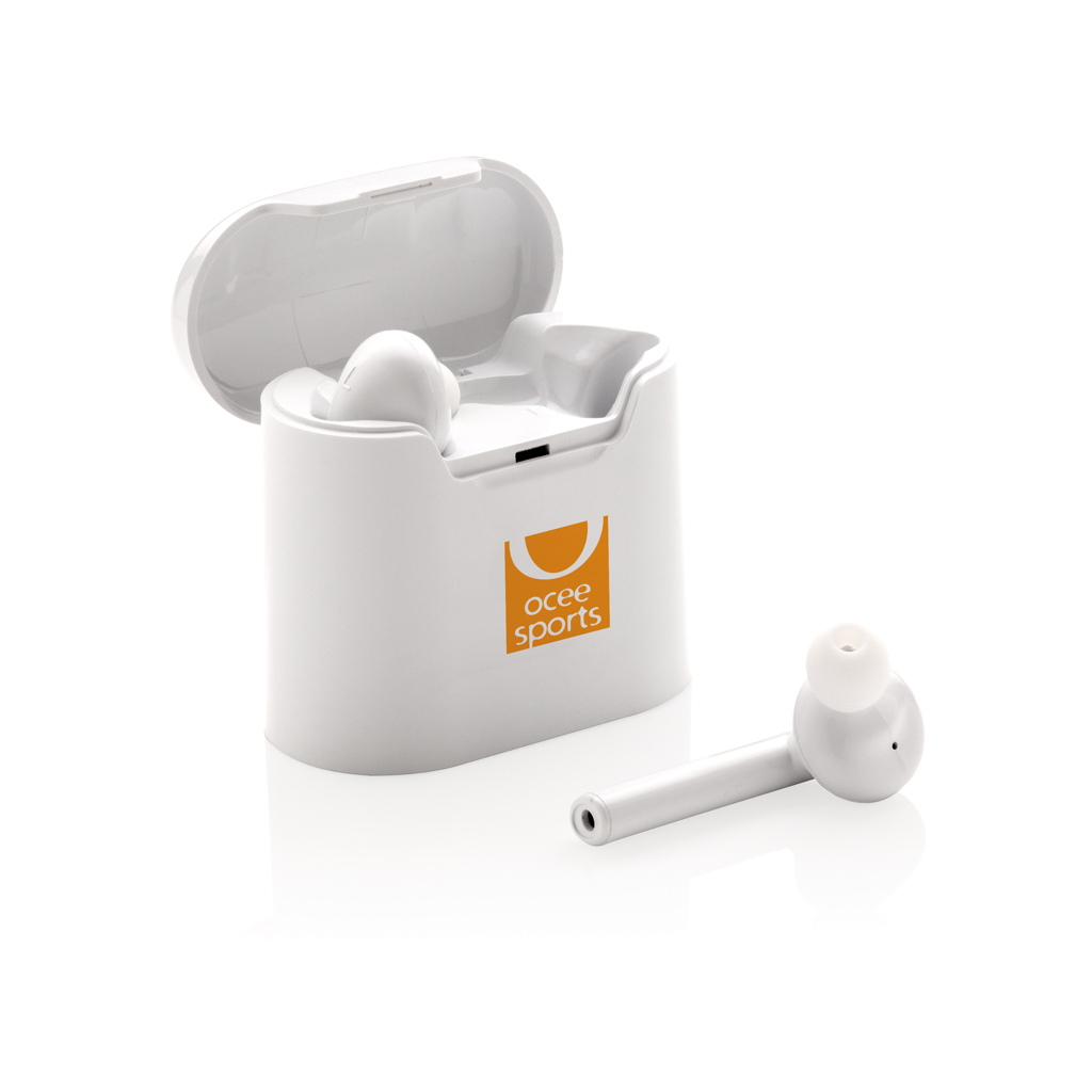 Auriculares inalámbricos Liberty en caja de carga