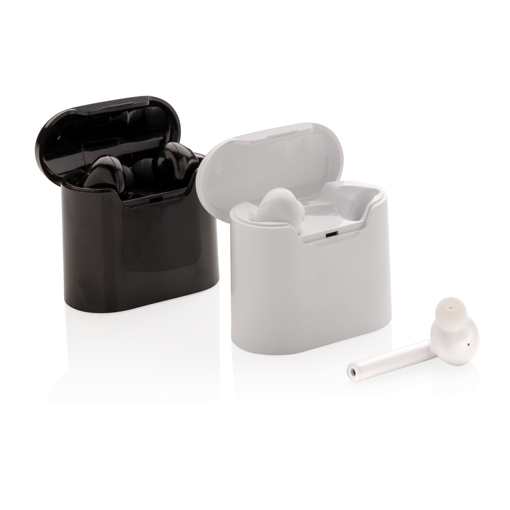 Auriculares inalámbricos Liberty en caja de carga