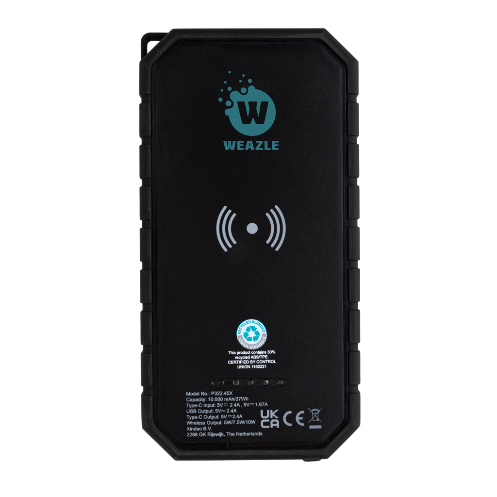 Cargador solar RCS plástico reciclado 10.000 mAh 10W