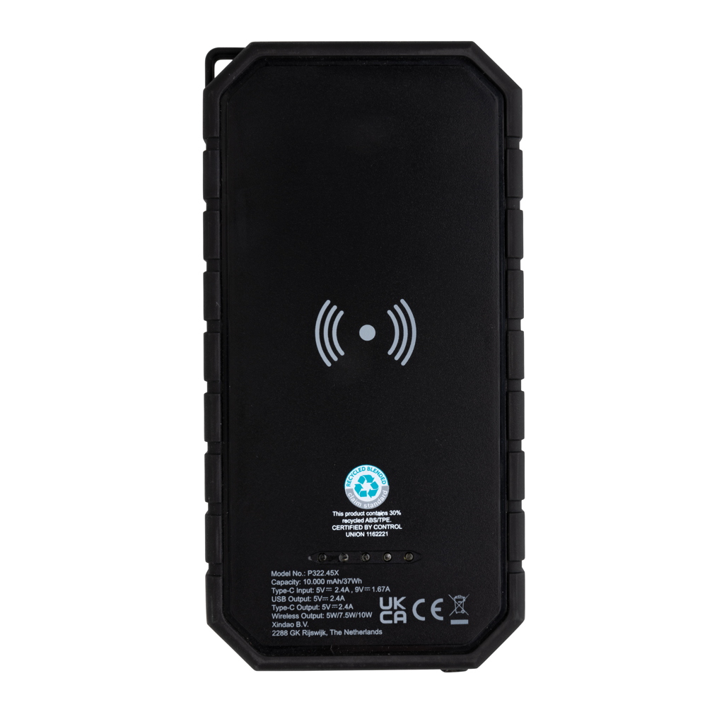 Cargador solar RCS plástico reciclado 10.000 mAh 10W