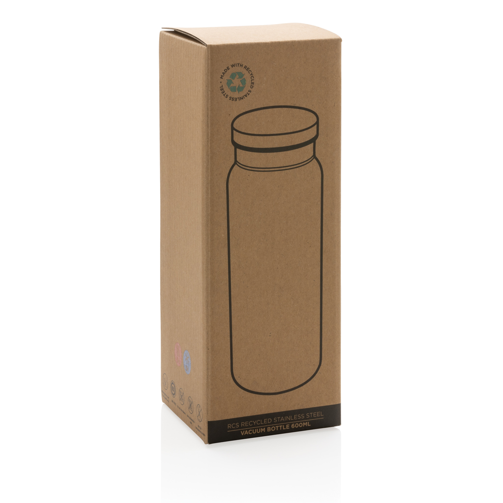 Botella al vacío de acero inoxidable reciclado RCS 600ML