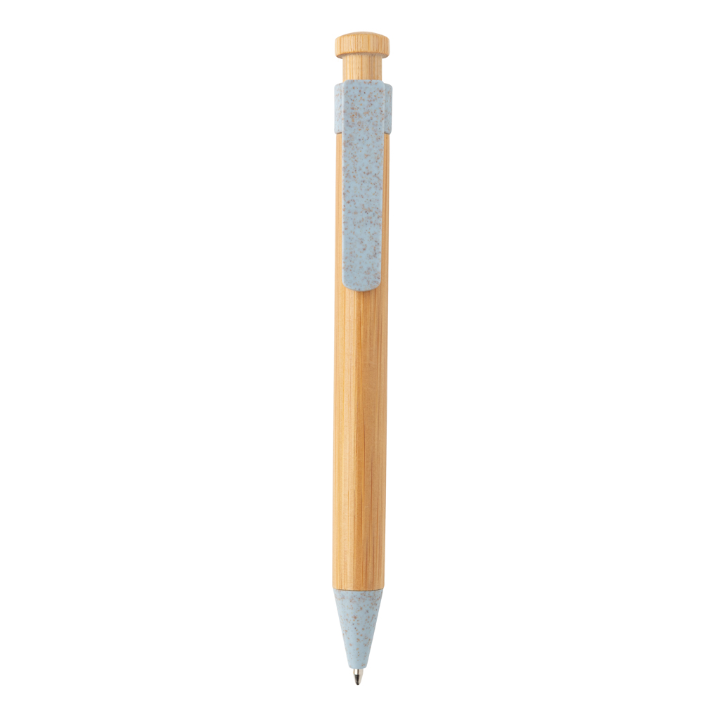 Bolígrafo de bambú con clip de trigo