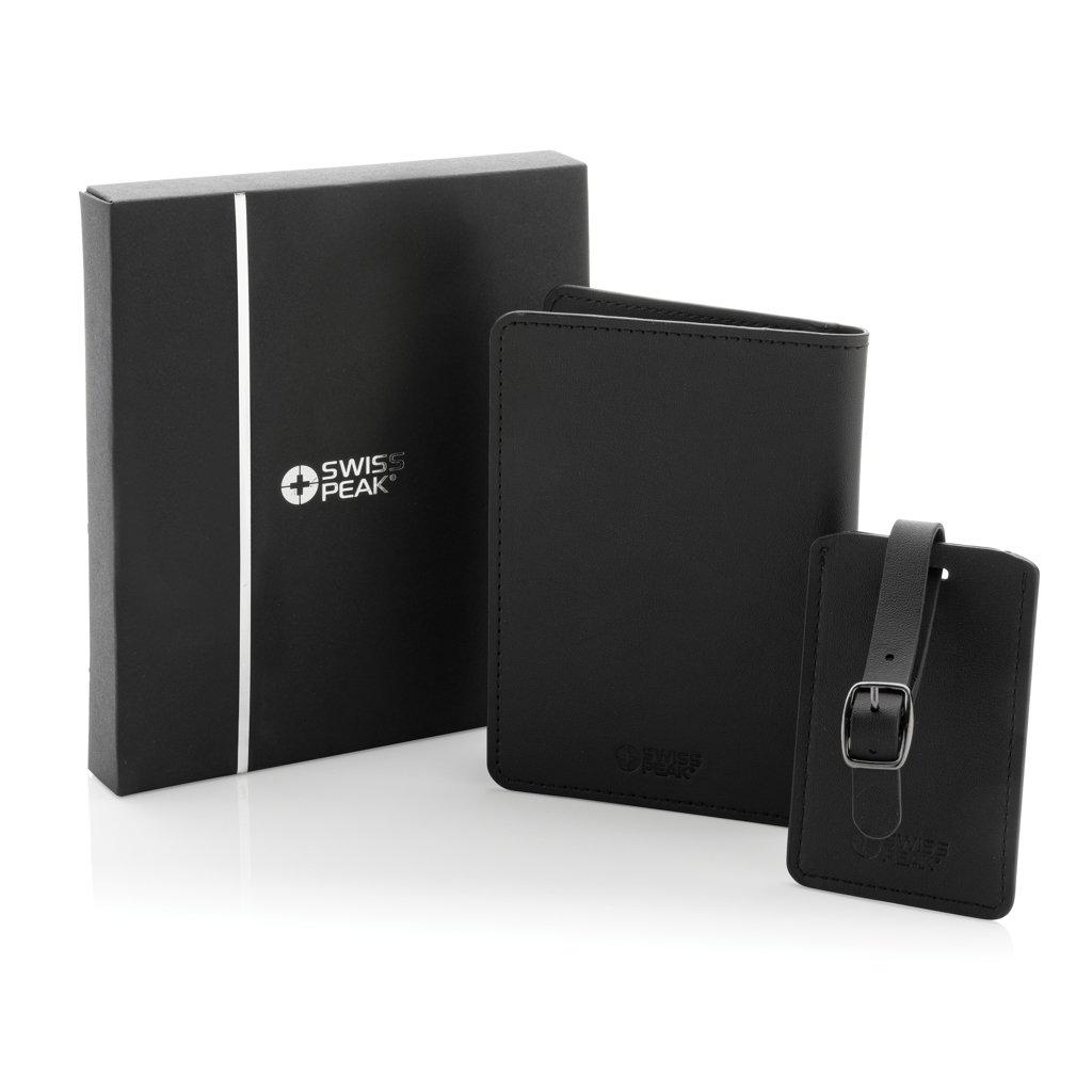 Set de regalo de viaje de PU reciclado Swiss Peak GRS