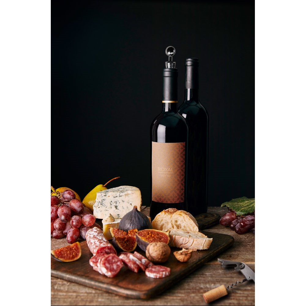 BARREL. Set de vino de zinc y acero inoxidable