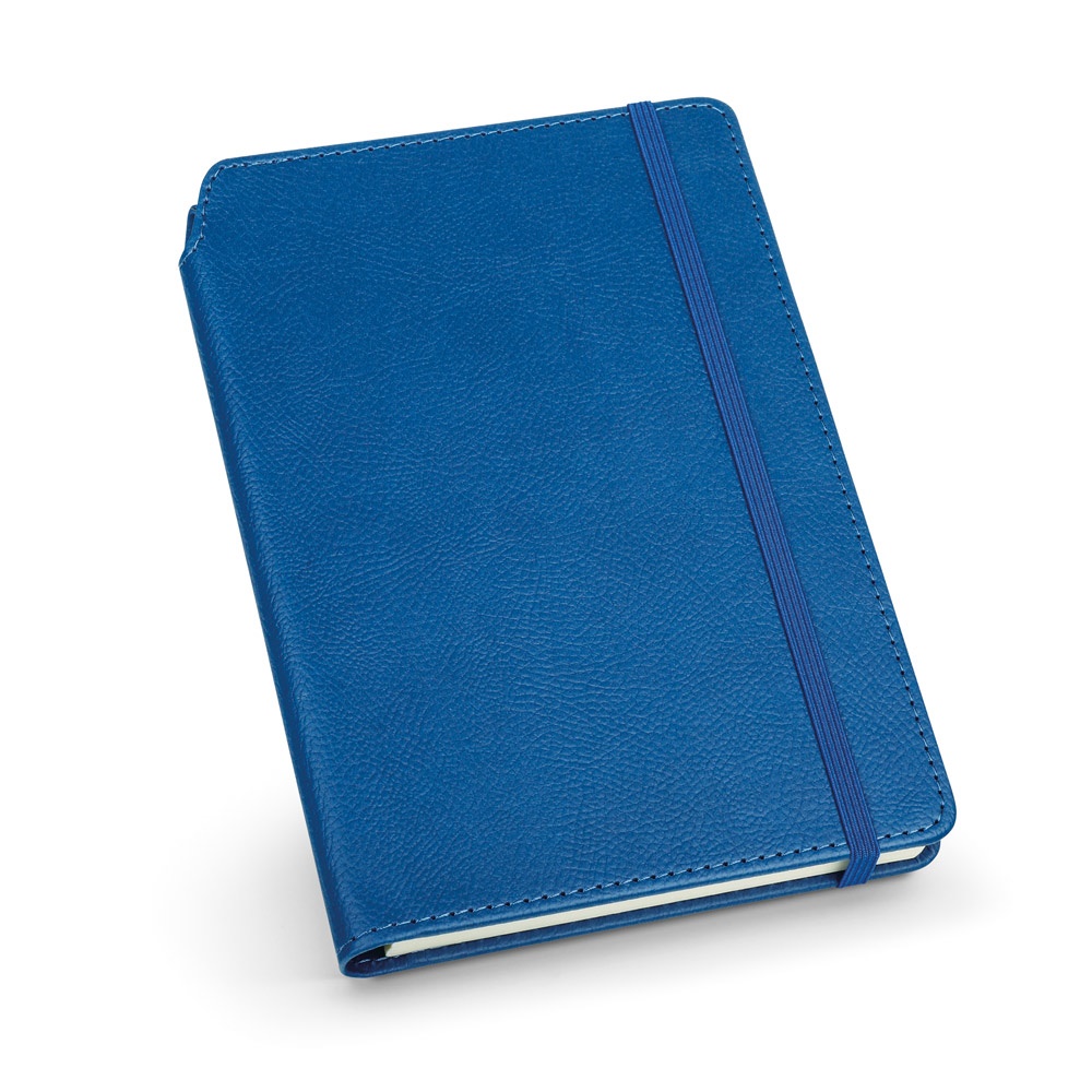 MORIAH. Bloc de notas A5 en PU con hojas rayadas, fabricado con material certificado FSC™ y otros materiales controlados