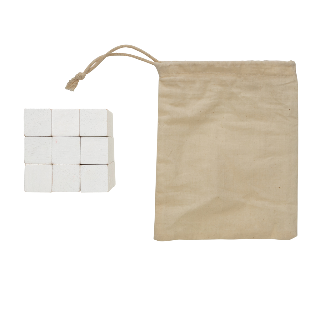Juego mental de madera en bolsa de lona