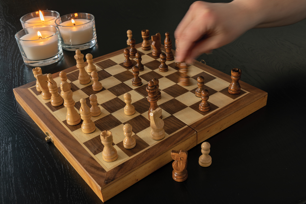 Juego de ajedrez plegable Luxury de madera