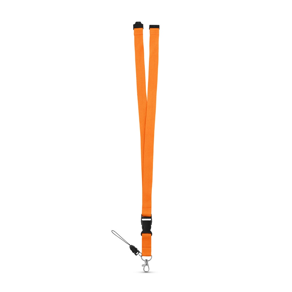 MURRAY. Lanyard de poliéster con mosquetón metálico