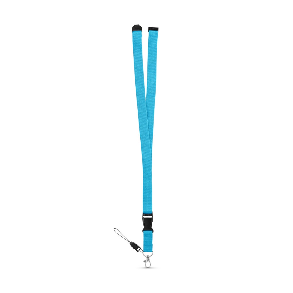 MURRAY. Lanyard de poliéster con mosquetón metálico