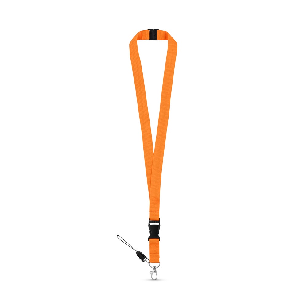 MURRAY. Lanyard de poliéster con mosquetón metálico