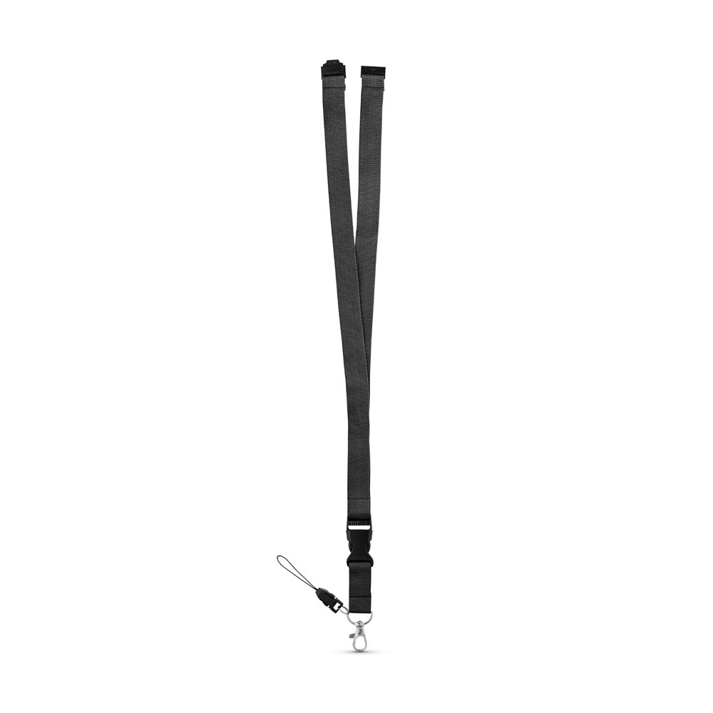 MURRAY. Lanyard de poliéster con mosquetón metálico