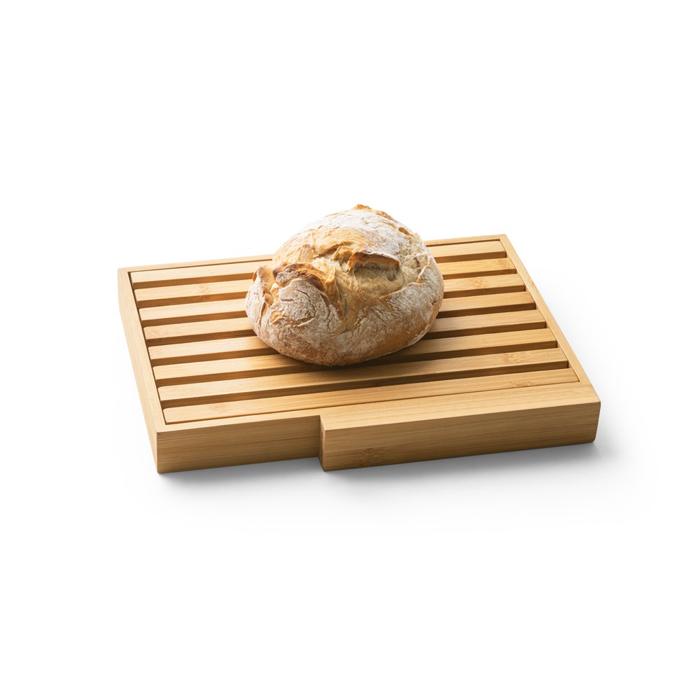PASSARD. Tabla de pan en bambú con cuchillo de acero inoxidable