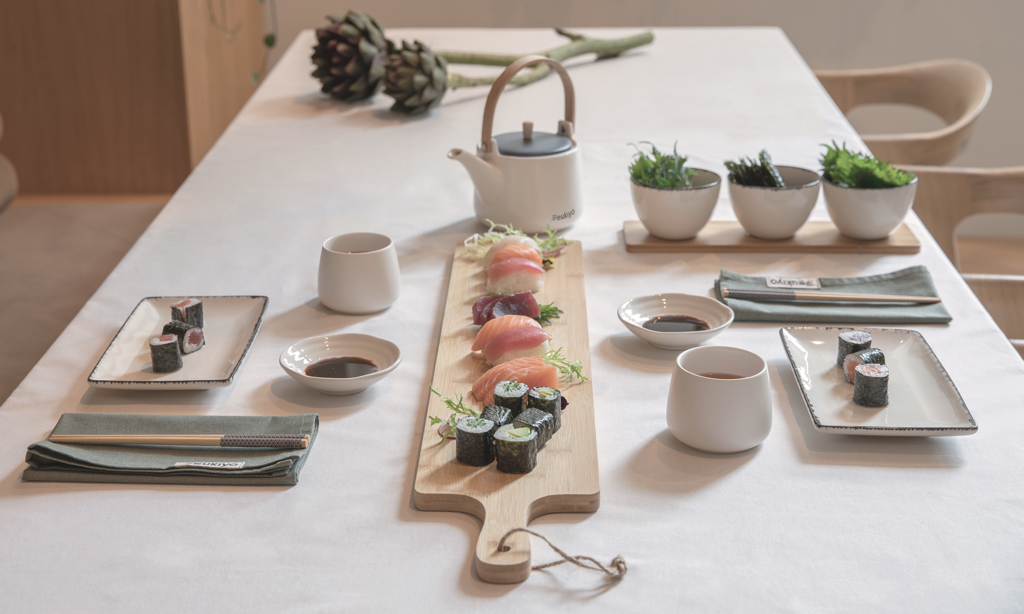 Vajilla de sushi Ukiyo para dos