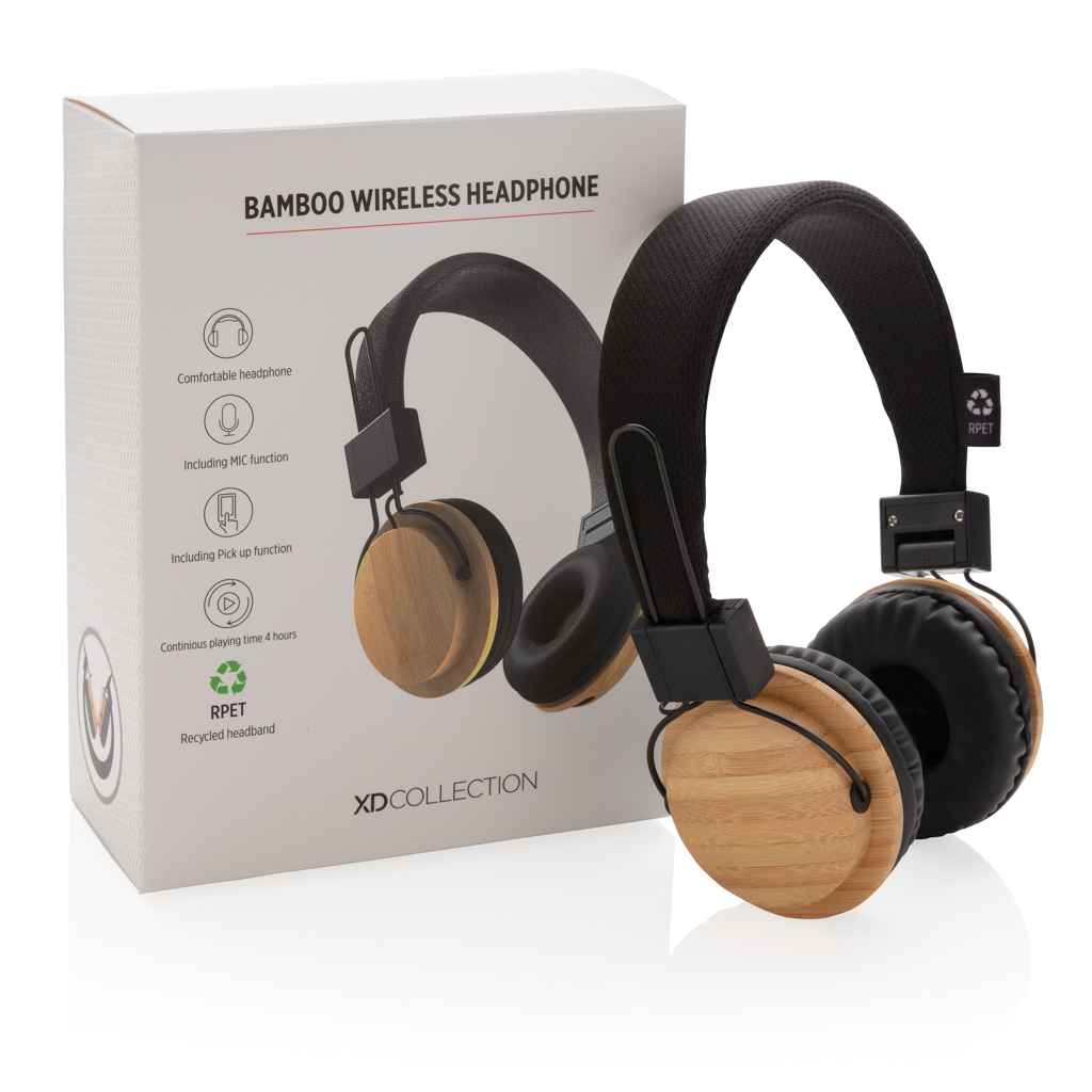 Auriculares inalámbricos bambú