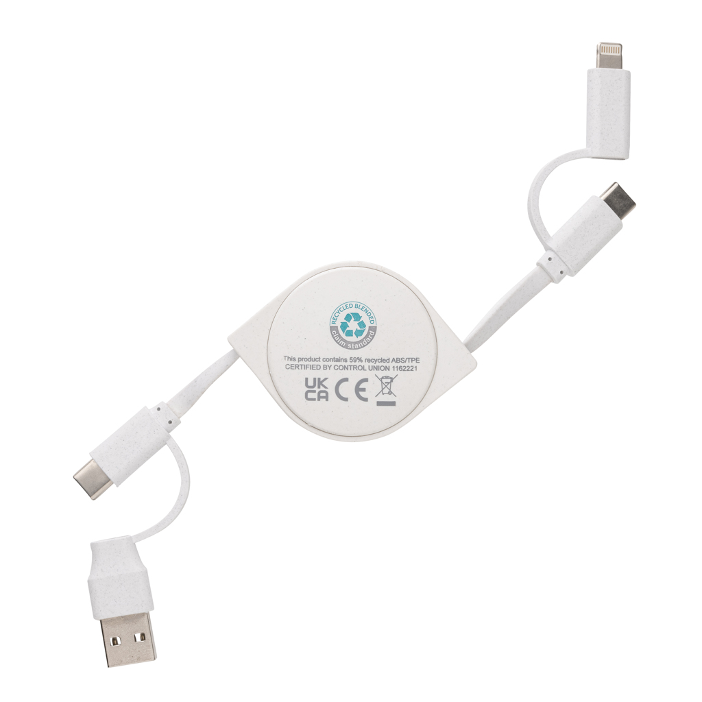 Cable 6 en 1 de plástico reciclado estándar RCS y TPE