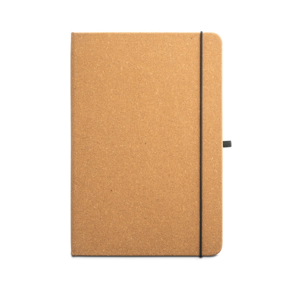 MATISSE. Bloc de notas tamaño A5 con tapa rígida de piel (70% reciclada) de 70% piel reciclada