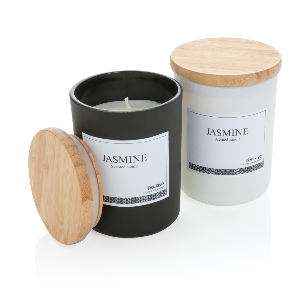 Vela perfumada Ukiyo deluxe con tapa de bambú