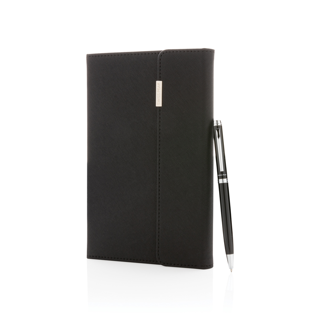 Set de libreta y bolígrafo Swiss Peak deluxe A5