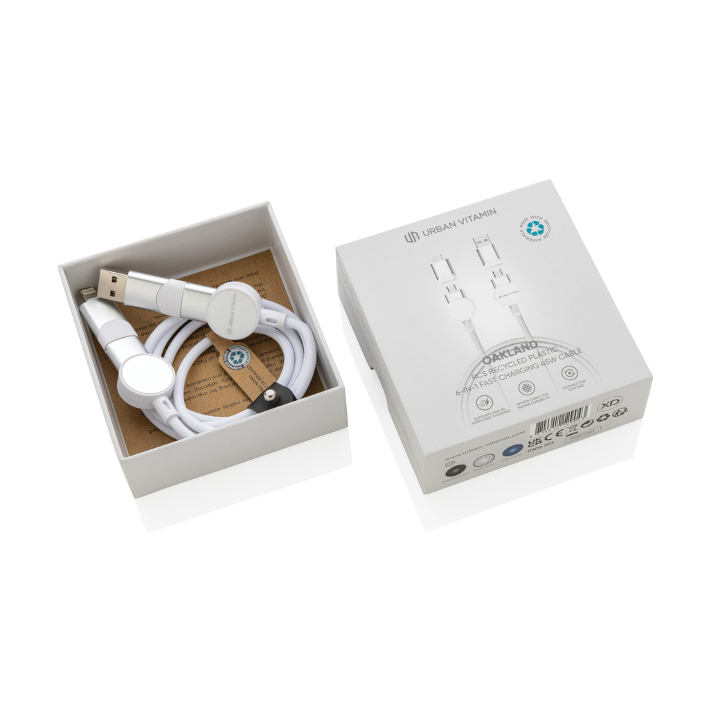 Cable 6 en 1 Oakland  RCS carga rápida 45W
