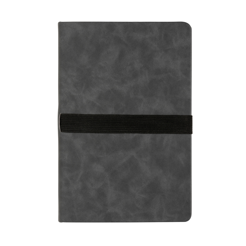 Cuaderno A5 de PU de tapa dura con soporte para teléfono