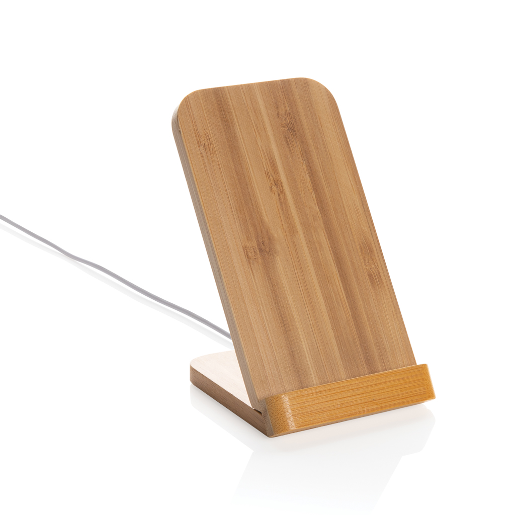 Soporte de carga inalámbrica de 5W de bambú