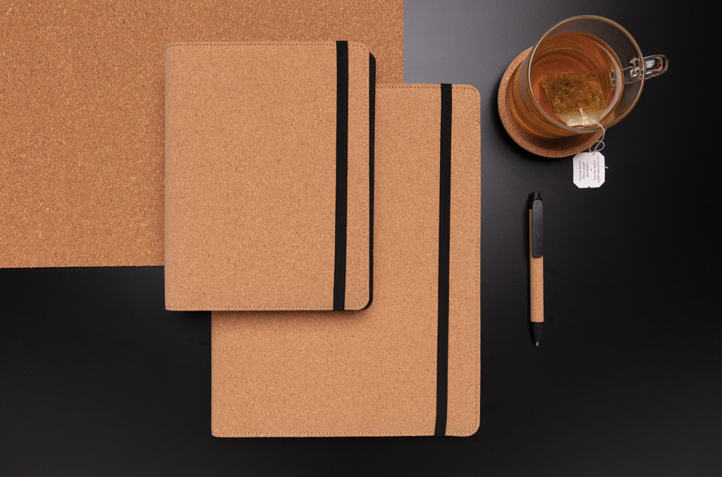 Libreta de corcho Deluxe A4 con bolígrafo