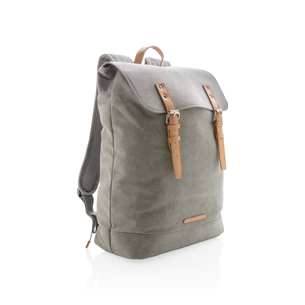 Mochila para portátil de lona sin PVC