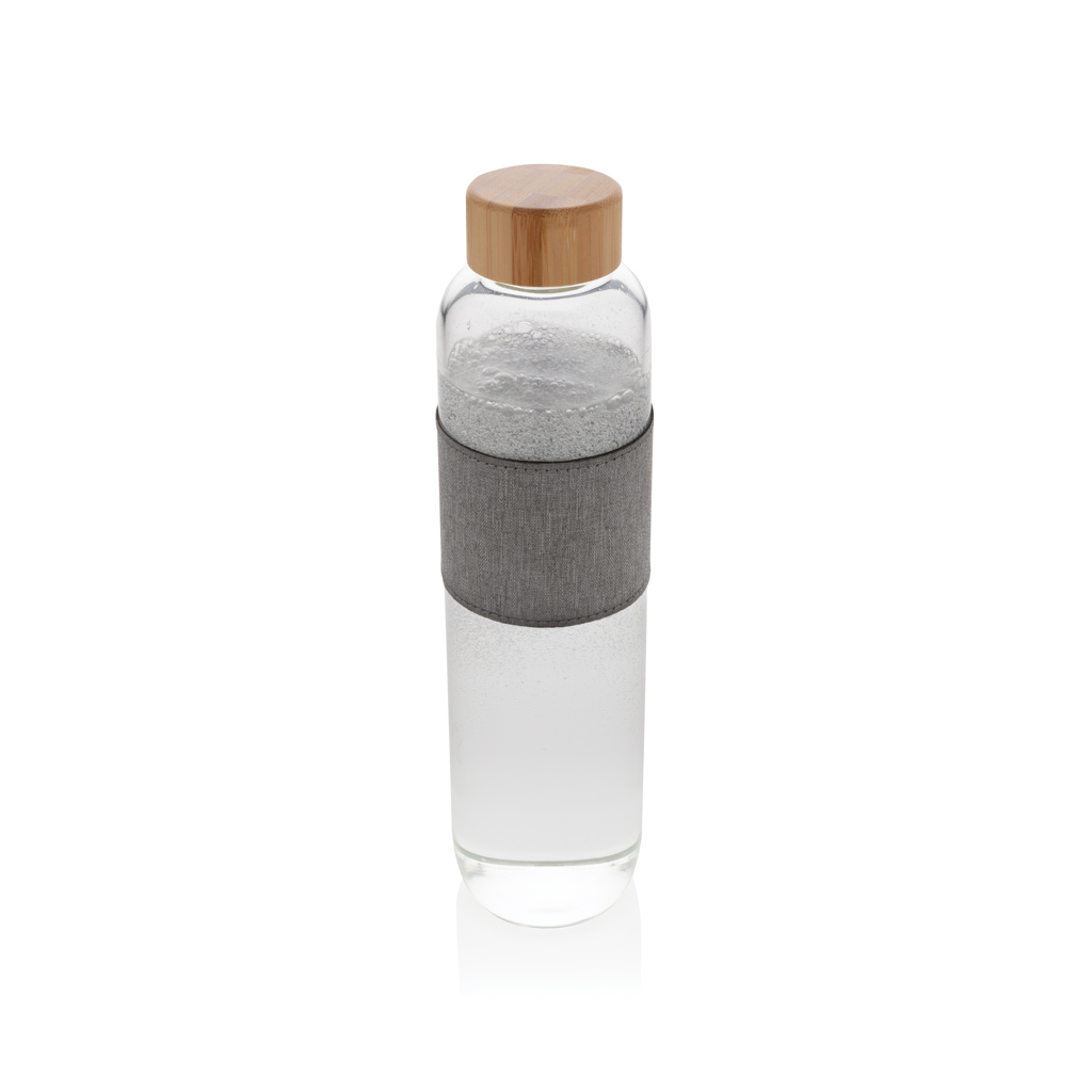 Botella Impact de vidrio de borosilicato con bambú