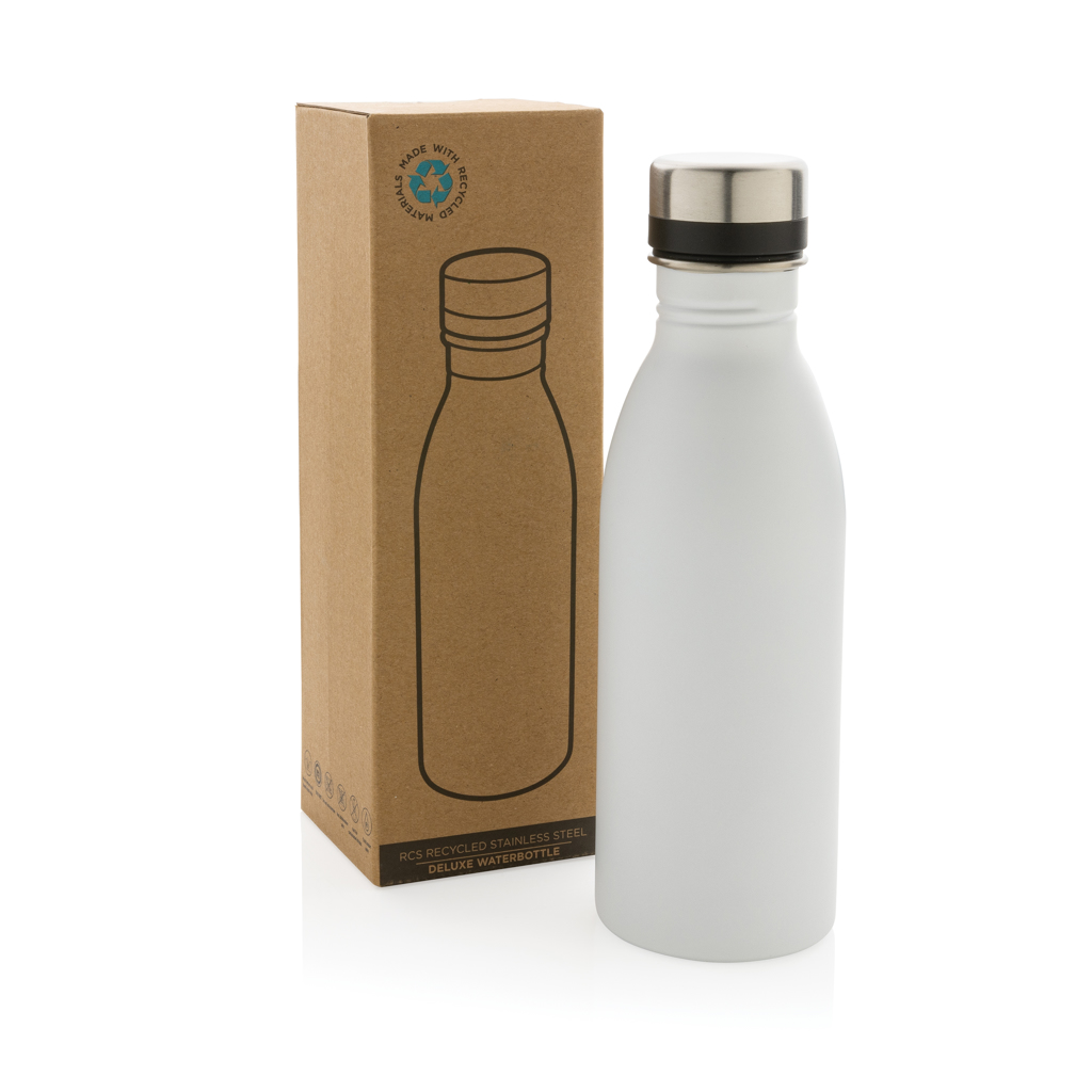 Botella de agua de lujo de acero inoxidable reciclado RCS