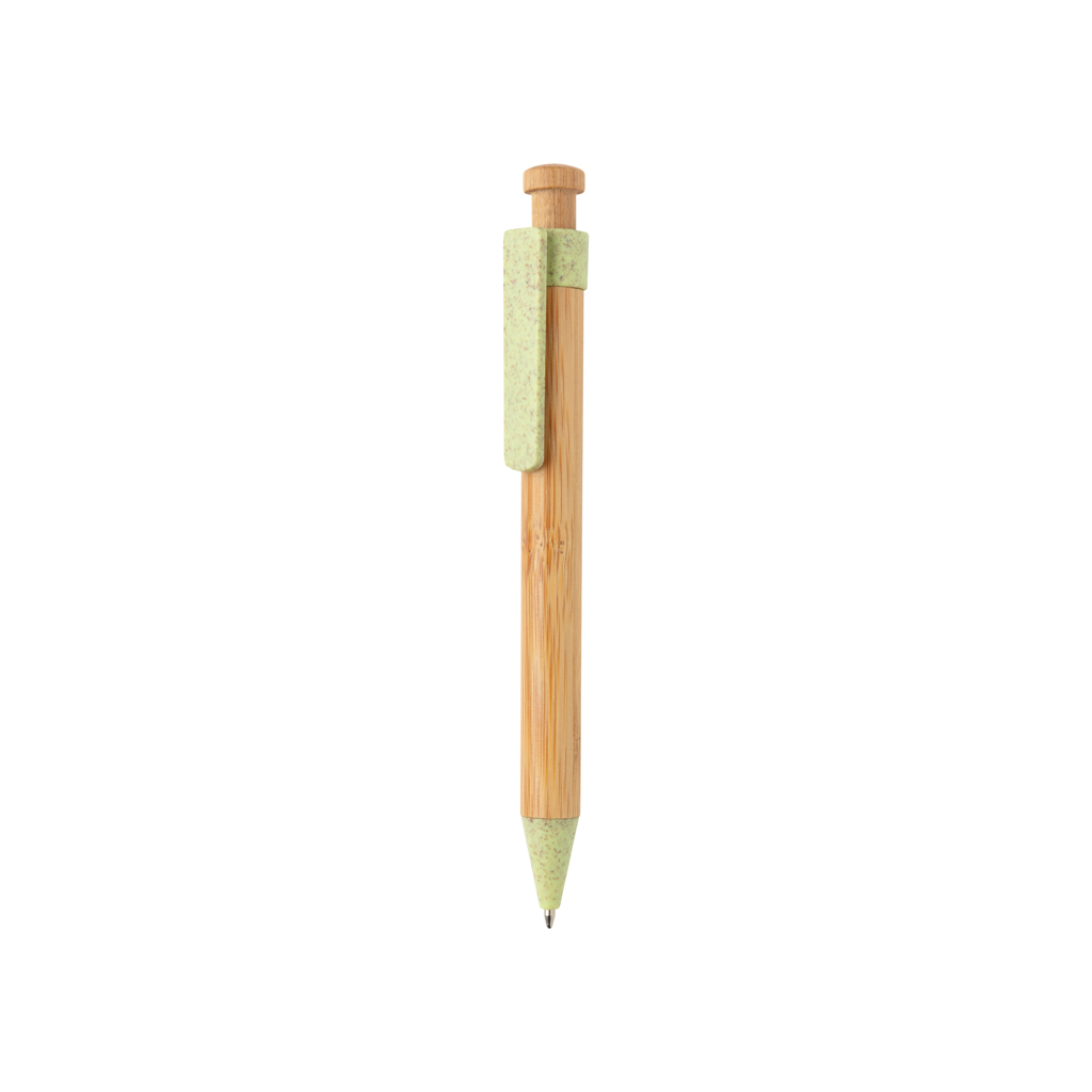Bolígrafo de bambú con clip de trigo