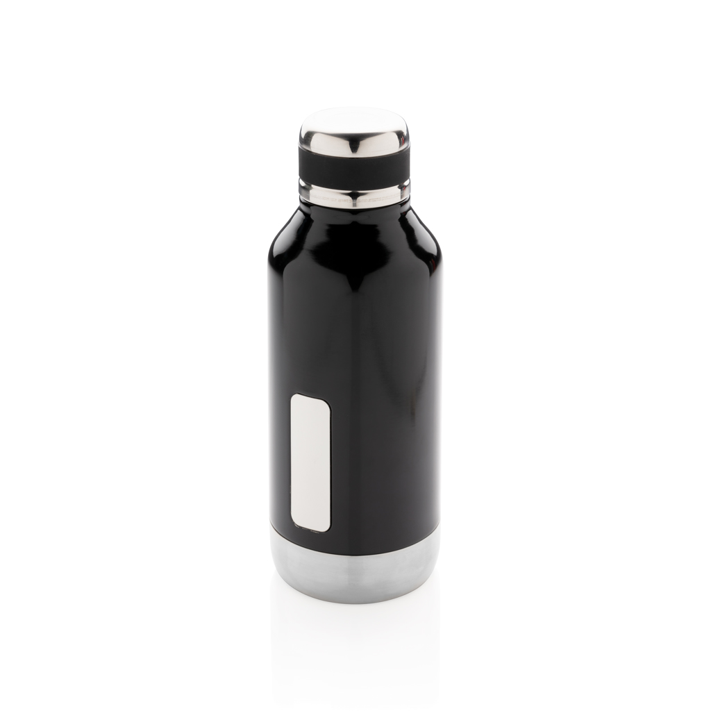 Botella al vacío antigoteo con placa para logo