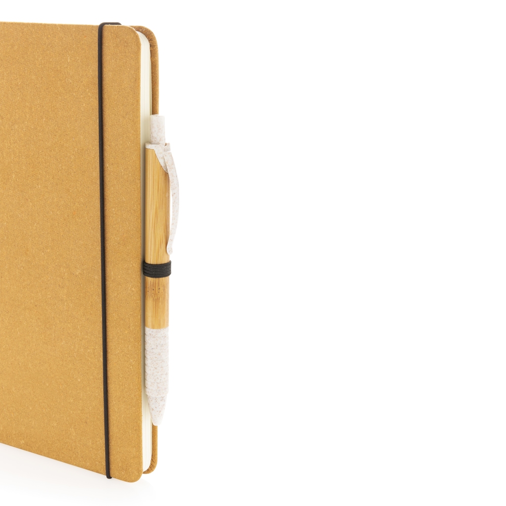 Libreta A5 de cuero reciclado de tapa dura