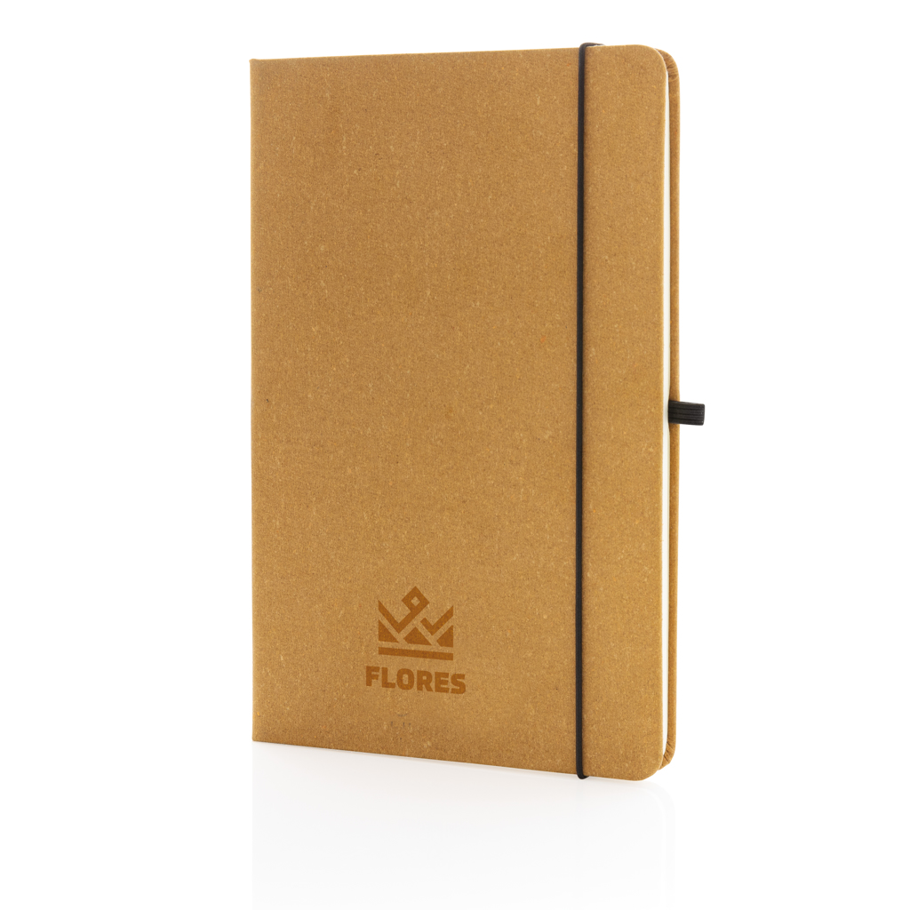 Libreta A5 de cuero reciclado de tapa dura