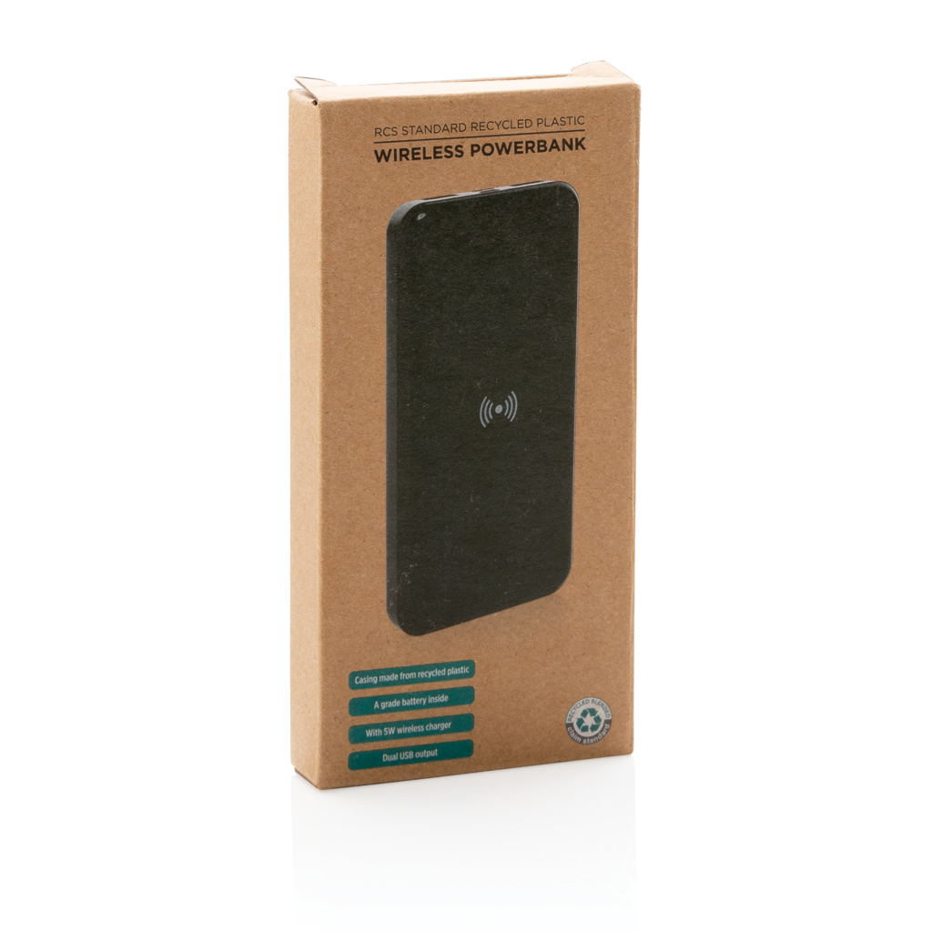 Powerbank inalámbrico de plástico reciclado estándar RCS