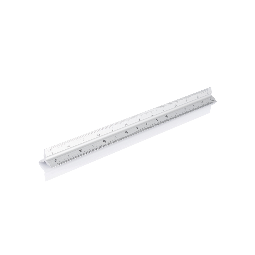 Regla triangular de aluminio