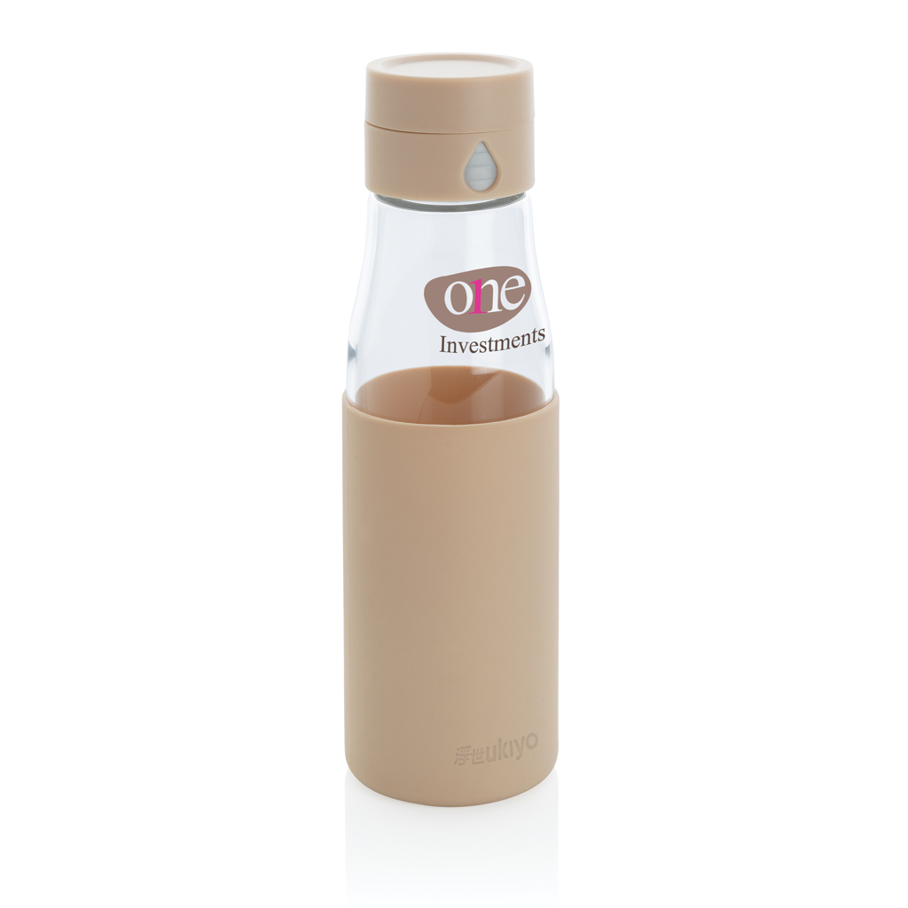 Botella de hidratación de vidrio Ukiyo con funda