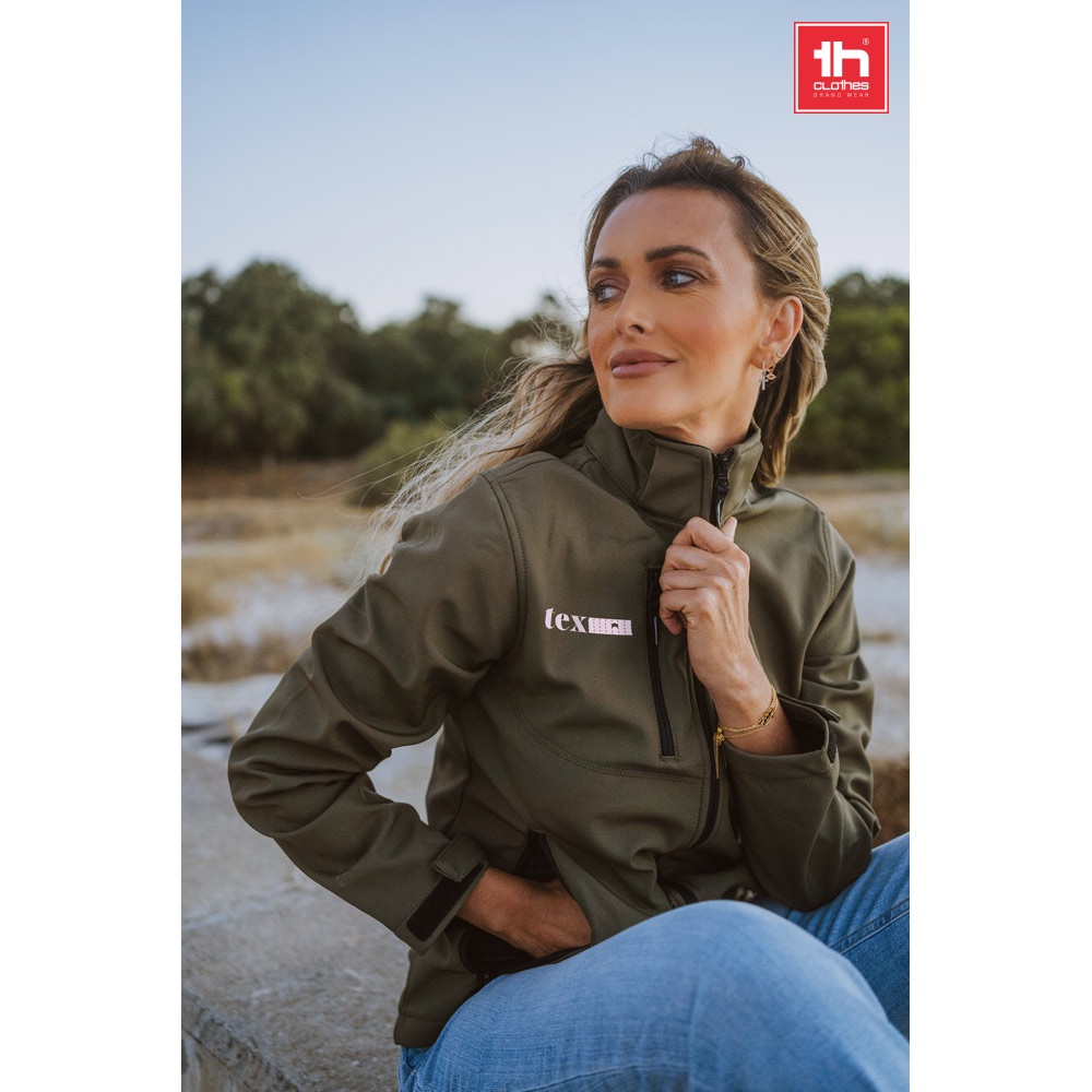 THC ZAGREB WOMEN. Chaqueta softshell para mujer, con capucha removible