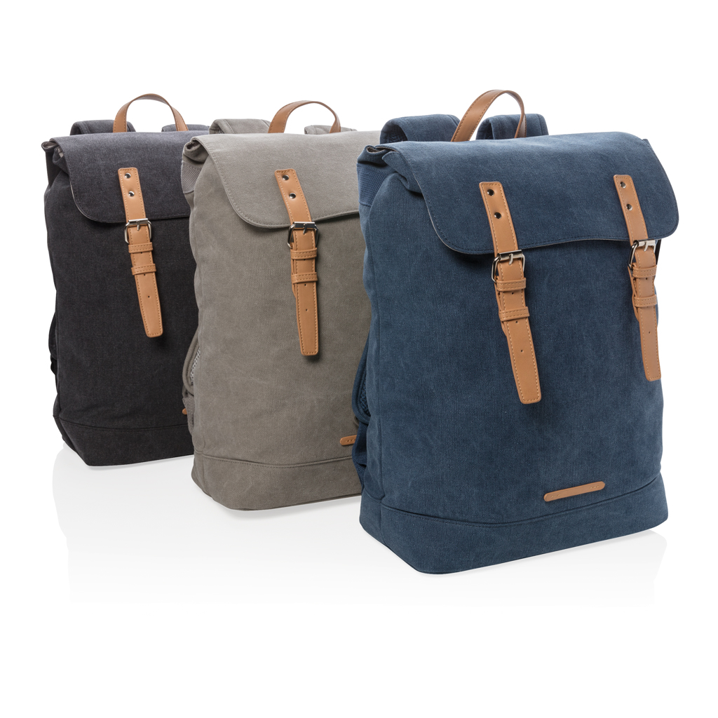 Mochila para portátil de lona sin PVC