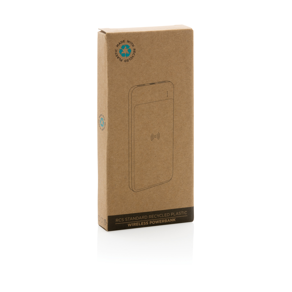 Powerbank inalámbrico de plástico reciclado estándar RCS